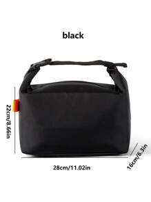 1pc New Insulated Lunch Box Tote Bag With Large Capacity, Foldable For Work, Portable Lunch Bag, Simple And Large Storage Capacity