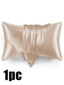 Luxurious Silky Soft Pillowcase - Breathable Skin-Friendly Cool Feel, Solid Color With Envelope Closure - Machine Washable Bedding Washed Silk Pillowcase Single Ice Silk Satin Silk Faux Silk Pillowcase Christmas Gift