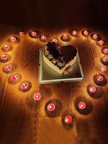 10 件白色无烟长效石蜡茶蜡烛，迷你许愿蜡烛，适用于家庭、节日、婚礼、派对、餐桌、万圣节、游泳池和紧急情况、房间装饰、礼物 - 紅色 - 查看 10