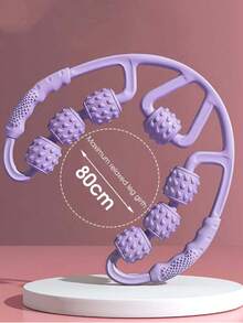 1pc Deep Tissue Muscle Roller Massage Roller Anti Fat Massager Body Leg Slimming Roller Yoga Trainer U-Shaped Pilates Muscle Relaxation Roller (Water Droplet Roller)