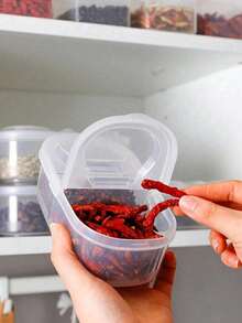 Multi-Functional Food Storage Container - Portable 2-Compartment Organizer For Spices, Snacks And Fruits - Perfect Choice For Home, Restaurant, Office Parties And Gifts - Clear - View 11