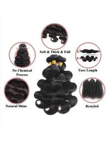 Cabello ondulado 1/3/4 paquetes de cabello virgen de la India, extensiones de cabello humano de onda natural, cabello suave y fiel a la longitud, cabello húmedo y ondulado para mujeres, cabello virgen sin procesar, color natural