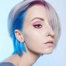 1-10pcs Double Hoop Nose Ring, Single Piercing Spiral Hoop Earrings, Twisted Piercing Hoop - Multicolor - View 9