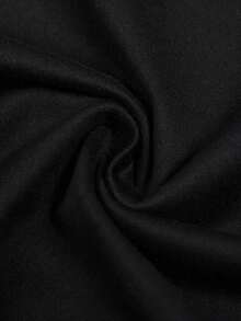 Camiseta de manga corta con cuello redondo y estampado gráfico de taza de café de algodón negro para mujer, camiseta informal holgada de 180g para verano, elegante y cómoda - Negro - Ver 4