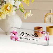 Personalized Customization Acrylic Transparent Plaque Logo Position Plaque Logo Decorative Ornaments Desk Desk Ornaments 1pc Waterproof, Compact, Ornamental Exquisite, Stylish, Adorable, High-Quality Custom, Personalized, Unique Ideal Gifts For Him Her, Boyfriend, Girlfriend, Family, Friends, Workers For Anniversaries, For Birthdays, For Graduation, For Weddings, For Housewarming School, Home, Office, Valentine Day, Valentine Day Decor,Slow Summer Living,Customized Crafts,Vintage,Christmas Gift Supplies - Multicolor - View 1