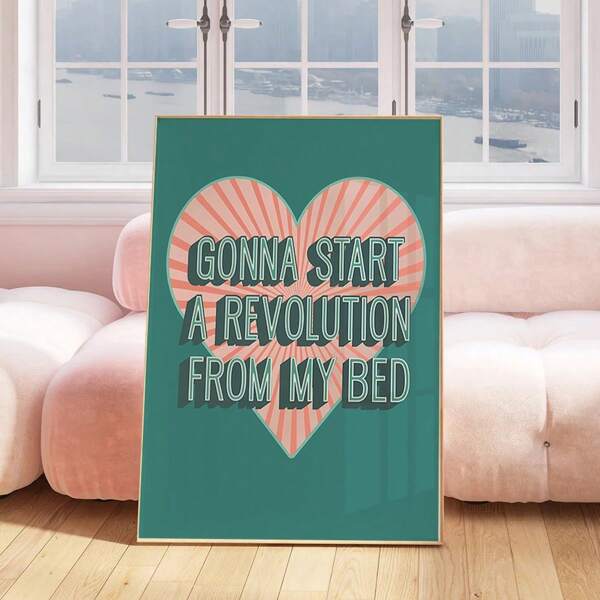 1pc Canvas Poster, Oasis Music Print, Pink Wall Art, Music Poster, Gift For Friend, Home Decor Wall Art For Living Room, Wall Decor For Bedroom, Home Decor Room Decor, No Frame