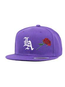 1 件，男女通用，哥特式字母 LA ROSE LOS ANGELES 3D 刺绣棒球帽，适合棒球比赛、篮球、秋季穿着、运动风格、90 年代服装、鲜艳的色彩、平檐、男女皆宜、运动嘻哈帽、可调节户外防晒休闲帽，适合春秋旅行、派对和海滩，是送礼的理想选择 - 純色 - 查看 3