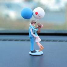 1 Piece Of Creative Car Interior Decoration Products, Cartoon Cute Couple Car Ornaments For Women Storage Organizer Travel Essentials Back To School Dormitory Storage Fall Decor