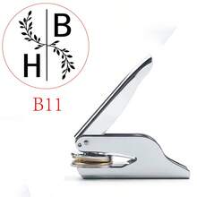 Custom Your Wedding Embosser, Napkin Embosser, Envelope And Invitation Embosser, Personalized Embosser Stamp, Custom Embosser Stamp, Personalized Wedding Embosser, Initials Embosser, Paper Embosser, Monogram Embosser Personalized Initials Embosser Stamp, Monogram Embosser,Back To School,School Supplies - Silver - View 19