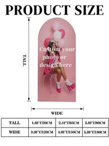 Funda personalizada para arco de espandex - Funda personalizada para marco de fondo de arco ajustable para marco de soporte de fondo con parte superior redonda, funda de fondo de arco para cumpleaños, fiesta temática, boda, múltiples opciones de tamaño, duradera, transpirable, ligera, lavable, divertida, linda, amorosa, elegante, sencilla, personalizada, única, regalos ideales para él, para el Día de la Madre, para cumpleaños, para el Día de San Valentín, para graduación, para el Día del Padre, para el hogar, sofá, cama, coche, sala de té, dormitorio, baño, sala de estar, comedor