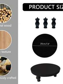 1 pezzo Supporto decorativo in legno, Piedistallo moderno in stile fattoria, Organizer per ripiano del bagno, Portasaponetta in stile fattoria per decorazione cucina, Supporto in legno per decorazione casa e cucina, Vassoio rustico per ripiano del bagno e organizer per top