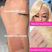 30 Inch 13x4 613 Lace Front Wig Human Blended Hair Body Wave Blonde Lace Front Wigs With Baby Hair Pre-Plucked Bleached Blended Wig 613 HD With Baby Hair For Women Use - S613 - View 6