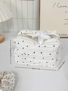 Striped Pattern Fluffy Soft Women's Makeup Bag, Travel Zipper Cosmetic Bag, Cute Plaid Toiletry Bag, Large Capacity Cosmetic Storage Bag, Travel Skincare Makeup Organizer Bag With Handle, Multi-Functional Storage Bag, Back To School Supplies - Beige - View 7