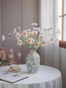 1pc/4pcs Artificial Poppy Flowers, Vibrant Silk Flower Plush Stick Simulation Flowers, Poppy Rose Simulation Flowers, Nordic Style Home Decoration, Suitable For Table Center Decoration, Outdoor Gardens, Wedding Decoration, Holiday Parties, DIY Vase Flower Arrangement Decoration | Artificial Plants, Autumn Harvest Festival, Thanksgiving, Halloween, Christmas Decoration