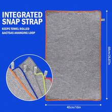 1/3/5pcs Cationic Double-Sided Fleece Sport Towel Set, Super Soft And Quick-Drying - Grey - View 2