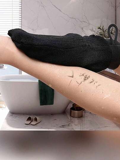 Exfoliating Bath Body Scrub Gloves, Dead Skin Removal Gloves, SPA Foam Massage, Exfoliating Towel, Reversible Bath Gloves, Suitable For Spa, Massage And Body Scrub, Body Scrub Bath Accessories, Dead Skin Remover And Facial Massager, Personal Cleaning Tools, Bath Scrubbing Tools, Essential Home Bath Towels
