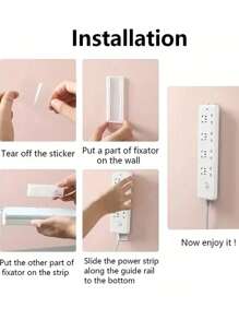 10pcs Wall-Mounted Power Strip Socket Bracket Hook - Hanging Socket Storage Hook Rack - Space Saving Storage Organizer - For Kitchen, Bedroom, Bathroom, Office, Desk, Entryway, Home - Ideal For Home Organization