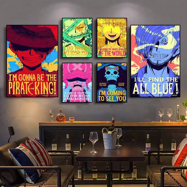 ONE PIECE 1pc Classic Japan Anime One Piece Zoro Choba Cartoon Canvas Painting Posters Print Mural Pictures Home Wall Art Aesthetic Decorative Frameless