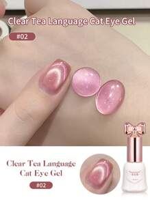 SHANGFEIYA 10ml Sommerklar Katzenaugen Nagellack Gel 2025 Neu Pop Dopamin Porzellanweiß Glasperlen Katzenaugen Gel für Mädchen 1 Stück/6Stück