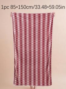 1/2/3 piezas Juego de toallas a rayas de poliéster, toallas de mano/rostro de felpa coral suaves y de secado rápido, toallas de baño súper absorbentes, adecuadas para baño, piscina, gimnasio, decoración de baño, decoración de otoño, vuelta al colegio, para salón de belleza, hogar y baño