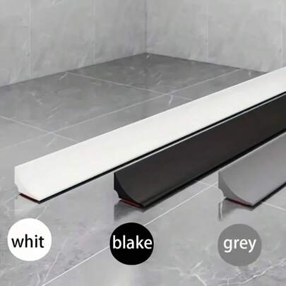 Bande d'étanchéité de salle de bain - Pare-brise en silicone étanche pour bac de douche et joint d'étanchéité pour rebord de baignoire et évier pour pièces humides avec auto-adhésif et entretien facile