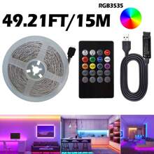 1 szt. Taśmy LED z kontrolą dźwięku, z 20-klawiszowym pilotem, elastyczne zastosowanie, regulowany kolor, bardzo łatwe w instalacji, do sypialni, sufitu, świateł nastrojowych na imprezę, świateł nastrojowych na święta, prezentów świątecznych