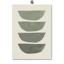 1 Stück Geschenk moderne Pflanzenblatt Regenbogen Geometrie abstrakte Boho Wandkunst Leinwandmalerei Nordische Poster Drucke Wandbilder für Wohnzimmer Dekoration, Rahmen optional - Verschiedenfarbig - Übersicht 68