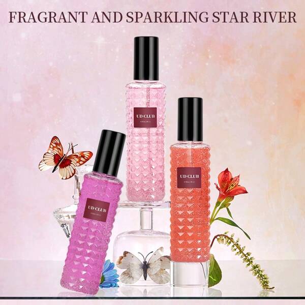 1pc Summer/Exploration UDCLUB Fragrance Mist: Pink Delicate, Purple Mysterious, Orange Passionate - Join The Starry Fragrant Rendezvous