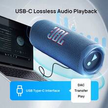 JBL Altavoz Bluetooth portátil FLIP7 Calidad de sonido mejorada con IA Altavoz de pista Reproducción de audio sin pérdida USB-C Diseño avanzado resistente al agua y al polvo Serie inalámbrica múltiple Duración de batería de alta eficiencia Negro - Negro - Ver 5