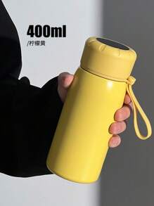 400ml Smart Temperature Display Tumbler - Stainless Steel Ice Cold Cup With Handle, Leakproof & Portable For Outdoor, Travel, Gym - Keep Drinks Cold 24H+ (Iced Coffee, Smoothie, Water)
