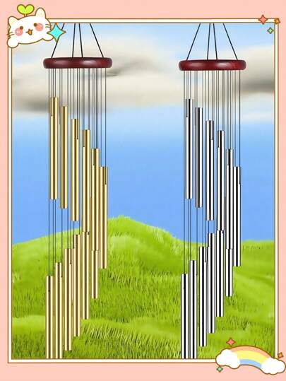 Outdoor Wind Chimes, Lucky Wind Chimes, Classic Wind Chimes, 12 Aluminum Tube Wind Chimes, 23 Inch Melody Wind Chimes, Musical Wind Chimes For Cottage Garden Patio Home Decor