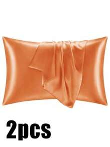 Luxurious Silky Soft Pillowcase - Breathable Skin-Friendly Cool Feel, Solid Color With Envelope Closure - Machine Washable Bedding Washed Silk Pillowcase Single Ice Silk Satin Silk Faux Silk Pillowcase Christmas Gift