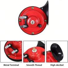 Kit de reemplazo de bocina de aire doble resistente, de sonido claro y a prueba de agua, para cuerno de tren súper de 12V, accesorio para automóviles, motocicletas, barcos y vehículos todoterreno, fácil instalación, sin batería requerida