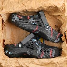 Men'S And Women'S Casual EVA Sandals With "Dad" Graphic - Comfortable, Slip-On, Non-Slip, Lightweight Beach And Garden Shoes, All-Season Use, Round Toe Design, Garden Footwear | Graphic Sandals | EVA Upper, Beach Shoes - Black - View 4