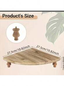 1 pezzo Mensola ad angolo, Organizer per ripiano da bagno, Scaffale da bancone da cucina, Alzata in legno per piano cucina, Vassoio decorativo rialzato, Sostegno per piante d'angolo, Organizer per bar da caffè per il piano cucina