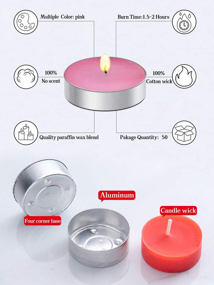 10pcs White Smokeless Long-Lasting Paraffin Tea Light Candles, Mini Wishing Candles, Suitable For Home, Festivals, Weddings, Parties, Dining Table, Halloween, Swimming Pool,  And Emergencies,Room Decor,Gifts Birthday Graduation