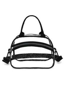 1 buah Tas Kosmetik Minimalis Transparan Baru, Tas Kamar Mandi Genggam, Tas Penyimpanan Kapasitas Besar Tahan Air, Tas Penyimpanan PVC - MultiWarna - View 10
