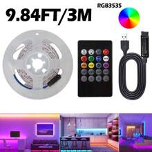 1 szt. Taśmy LED z kontrolą dźwięku, z 20-klawiszowym pilotem, elastyczne zastosowanie, regulowany kolor, bardzo łatwe w instalacji, do sypialni, sufitu, świateł nastrojowych na imprezę, świateł nastrojowych na święta, prezentów świątecznych