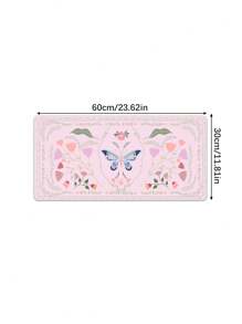 Un tapis de souris de jeu antidérapant en caoutchouc avec un motif de fleur de papillon rose pour ordinateurs de bureau/ordinateurs portables et ordinateurs portables