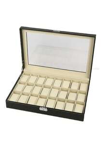 1pc High-End Watch & Jewelry Box, 2/3/6/10/12 Slots Display Storage Case With Window