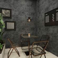 1 Roll Of Retro Cement Dark Gray Self-Adhesive Wallpaper Thickened 3D Stereo Industrial Style PVC Durable Removable And Tearable Peel And Stick Contact Paper Room Decor Home Decor Wall Decor Bathroom Bathroom Decor Wall Paper Wallpapers Kitchen