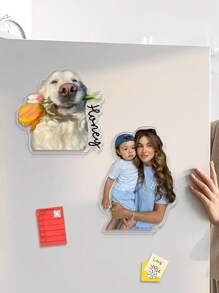 Imán de foto personalizado, imanes de nevera de acrílico con forma irregular - decoraciones cálidas, adorables y especiales para el hogar - imanes de fotos de pareja y nevera, regalo de imán de foto de madre e hija, imán de foto de perro, imán de foto familiar, regalo para amantes, regalo personalizado del Día de la Madre para mamá, imanes de nevera con foto personalizada, imán de nevera con foto de bebé, imán de foto divertida de perro o gato, para mamá - regalo personalizado, regalos de aniversario, regalos especiales, regalos de festivales