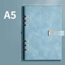 A5镂空扣活页笔记本内置横版内页，优质PU皮革内页，可替换芯，纸张厚实，书写流畅，墨迹紧密，日记本，学生教学用品，学校用品，返校 - A5 - 查看 14