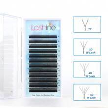 Lashine Lashine 12 Rows 0.07 C Curl 8-15mm Mix Lashes YY/3DW/4DW/5DW/6DW Shape Lashes Natural Soft Lash Tech Supplies Brazilian Eyelash Premade Volume Fan Lashes Extension