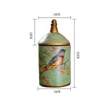 Tarro de almacenamiento de cerámica vintage, tarro de azúcar de cocina, tarro de té, tarro de té a prueba de humedad de esmalte, tarro de almacenamiento, decoración del hogar antigua, suministros de estudio - Multicolor - Ver 2