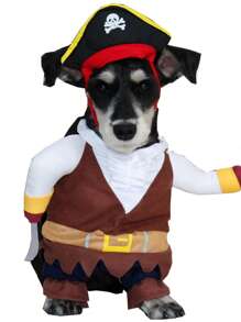 1 Pieza Disfraz de Pirata para Mascota, Atuendo de Transformación Gracioso para Halloween