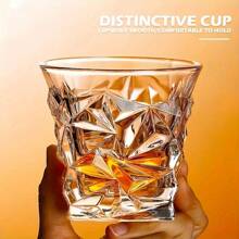 1/6pcs 300ml Whiskey Glasses - Whiskey Stones Gift, Scotch Bourbon Whisky Glass Gift For Men, Best Drinking Gifts For Men Dad Husband Birthday Father's Day Groomsmen Gifts(1pc/6pcs)