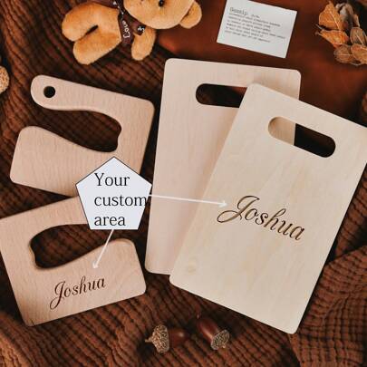 [Anpassbar] Anpassbares Kinder-Spielküchen-Schneidebrett-Set, Rollenspielspiel für Kinder, Überraschungsgeschenk für Kinder und Freunde