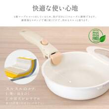 Frying Pan Set, 6 Pieces, IH Compatible, Gas Stove Compatible, Pot Set, 18cm, 26cm, 20cm, Removable Handle, Marble Coating, Non-Stick, Easy To Clean, Easy To Wash, All Heat Sources, Single-Person Living Set, Passo-Set6