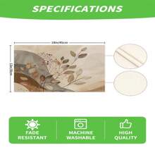 1pc/4pcs/6pcs Everyday Decor Placemats, Floral Leaf Linen Placemats, Stain Resistant Placemats, Suitable For Home, Dining Room And Restaurant, Tabletop Decoration, Home Goods